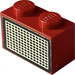 LEGO Brick 1 x 2 with Grille Sticker with Bottom Tube (3004)