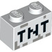 LEGO Brick 1 x 2 with Minecraft &#039;TNT&#039; with Bottom Tube (3004 / 19180)