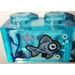 LEGO Brick 1 x 2 with Sand Blue Fish &amp; Dark Blue Seagrass Sticker without Bottom Tube (3065)