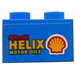 LEGO Brick 1 x 2 with "Shell HELIX MOTOR OILS" Sticker with Bottom Tube (3004)