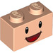 LEGO Brick 1 x 2 with Studs on One Side with Smiley face with Bottom Tube (11211 / 72282)