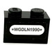 LEGO Brick 1 x 2 with '*WGDLN1990*' Sticker with Bottom Tube (3004)