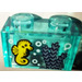 LEGO Brick 1 x 2 with Yellow Seahorse&amp; Sand Blue Seagrass Sticker without Bottom Tube (3065)