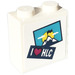 LEGO Brick 1 x 2 x 1.6 with Studs on One Side with &#039;HLC&#039;, Heart, Mountains Sticker (22885)