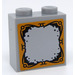 LEGO Brick 1 x 2 x 1.6 with Studs on One Side with Mirror Decoration Sticker (1939)