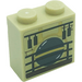 LEGO Backstein 1 x 2 x 1.6 mit Bolzen auf Eins Seite mit Pendulum und Zaun Aufkleber (22885)