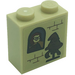 LEGO Ladrillo 1 x 2 x 1.6 con Espigas en Uno Lado con Portrait Picture, Sorting Sombrero y Bricks Pegatina (22885)