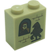 LEGO Brick 1 x 2 x 1.6 with Studs on One Side with Portrait Picture, Sorting Hat and Bricks Sticker (22885)