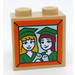 LEGO Klods 1 x 2 x 1.6 med knops på En Side med To Graduate Girls Klistermærke (1939)