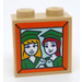 LEGO Brique 1 x 2 x 1.6 avec Goujons sur Une Côté avec Deux Graduate Girls Autocollant (1939)