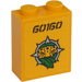 LEGO Brick 1 x 2 x 2 with &#039;60160&#039; and Jungle Explorers Logo Sticker with Inside Stud Holder (3245)