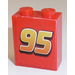 LEGO Kloss 1 x 2 x 2 med &#039;95&#039; Klistremerke med Indre knottholder (3245)