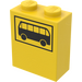 LEGO Steen 1 x 2 x 2 met Zwart Bus en Kader Patroon met binnenas houder (3245)