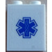 LEGO Brick 1 x 2 x 2 with Blue EMT Star of Life Sticker with Inside Stud Holder (3245)