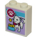 LEGO Brick 1 x 2 x 2 with Dog Bicuits Sticker with Inside Stud Holder (3245)