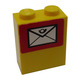 LEGO Steen 1 x 2 x 2 met Envelope Sticker met binnenas houder (3245)