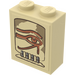 LEGO Brick 1 x 2 x 2 with Eye of Horus Pattern Sticker with Inside Stud Holder (3245)