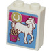 LEGO Brick 1 x 2 x 2 with Horse Sticker with Inside Stud Holder (3245)