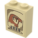 LEGO Brick 1 x 2 x 2 with Horus Head Pattern Sticker with Inside Stud Holder (3245)