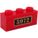 LEGO Brick 1 x 3 with "5972" Sticker (3622)