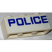 LEGO Brick 1 x 3 with Blue Letters &#039;Police&#039; Sticker (3622)