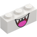 LEGO Brick 1 x 3 with Boo Open Mouth with Dark Pink Tongue (3622)