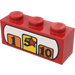 LEGO Brique 1 x 3 avec Cash register avec &#039;1&#039;, &#039;5&#039;, &#039;10&#039; (3622)