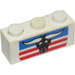 LEGO Brick 1 x 3 with Red White and Blue Stripes, Steer Head (3622)