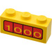 LEGO Brick 1 x 3 with Yellow &#039;1000&#039; on Red Background (3622)