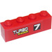LEGO Backstein 1 x 4 mit &#039;7&#039; und Turbo Racer (Recht) Aufkleber (3010)