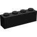 LEGO Backstein 1 x 4 mit Schwarz 15 Bars Gitter (3010)