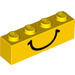 LEGO Brick 1 x 4 with Black Smile (3010 / 82356)