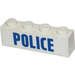 LEGO Brick 1 x 4 with Blue &quot;POLICE&quot; Sticker (3010)