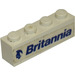 LEGO Brick 1 x 4 with &#039;Britannia&#039; and Logo Left Sticker (3010)
