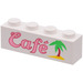 LEGO Brick 1 x 4 with &#039;Cafe&#039; &amp; Palm Tree (3010)