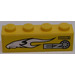 LEGO Brick 1 x 4 with &#039;EZ&#039;, &#039;DARX&#039; and White Eagle Sticker (3010)
