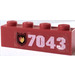 LEGO Brick 1 x 4 with Fire Badge and 7043 (Left) Sticker (3010 / 6146)