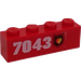 LEGO Brick 1 x 4 with Fire Badge and 7043 (Right) Sticker (3010)