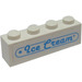 LEGO Brique 1 x 4 avec ‘Crème glacée’, 2 Petit Stars et Outline Autocollant (3010)