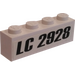 LEGO Brick 1 x 4 with LC 2928 Plane Registration Sticker (3010)
