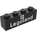 LEGO Brick 1 x 4 with Legoland-Logo White (3010)