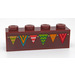 LEGO Brick 1 x 4 with Pennant Banner Sticker (3010)