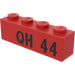 LEGO Цегла 1 x 4 з &quot;QH 44&quot; (3010)