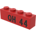 LEGO Brique 1 x 4 avec &quot;QH 44&quot; (3010)