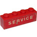 LEGO Brick 1 x 4 with &#039;SERVICE&#039; Sticker (3010)