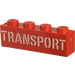 LEGO Brick 1 x 4 with &quot;TRANSPORT&quot; (Stencil Letters) (3010)