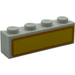 LEGO Brick 1 x 4 with Yellow Rectangle Sticker (3010)