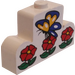 LEGO Steen 1 x 4 x 2 met Centre Nop Top met Vlinder en Bloemen Sticker (4088)