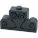 LEGO Brique 1 x 4 x 2 avec Centre Stud Haut avec Dark grise Engravings Autocollant (4088)