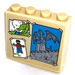 LEGO Backstein 1 x 4 x 3 mit Gargoyle, Drachen, Hulk Posters both sides stickered (49311)